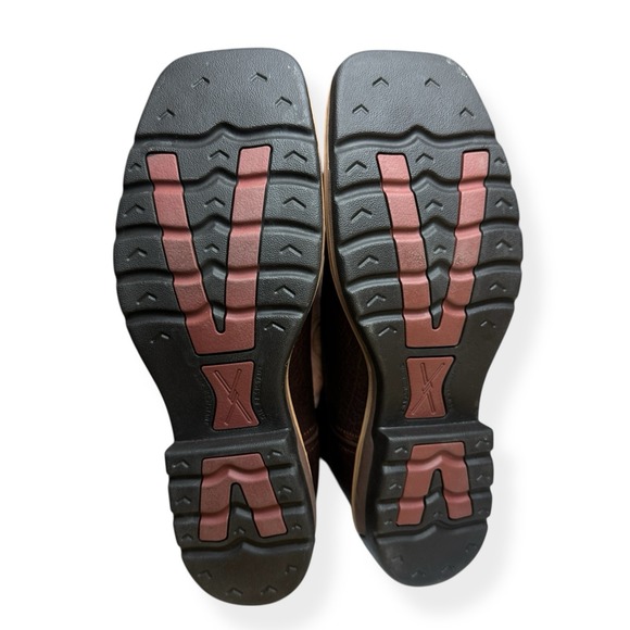 Twisted X 12" Steel Toe Lite Western Work Boots Blue Cognac Men's Size 10.5‎ D - Picture 15 of 16